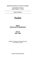 Cover of: Sudan (British Documents on the End of Empire: Series B: Vol. 5) by Douglas H. Johnson, Douglas H. Johnson, S. R. Ashton, A.N. Porter