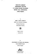 Executive summary, independent analysis, 21 closure review collieries British Coal Corporation United Kingdom by John T. Boyd Company.