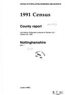 Cover of: Census County Report, 1991: Nottinghamshire (Census County Report, 1991)