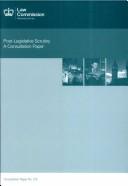 Cover of: Post-legislative Scrutiny: Consultation Paper 178