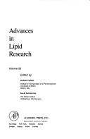 Cover of: Advances in Lipid Research