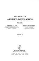 Cover of: Advances in applied mechanics.