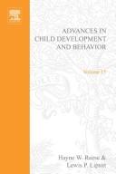 Cover of: Advances in Child Development and Behavior by Edward Reese