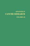 Cover of: Advances in Cancer Research by 