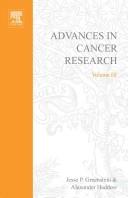 Cover of: Advances in Cancer Research