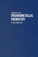 Cover of: Advances in organometallic chemistry.