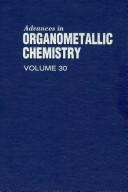 Cover of: Advances in organometallic chemistry.