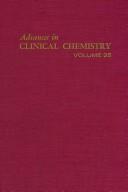 Cover of: Advances in Clinical Chemistry, 1986 (Advances in Clinical Chemistry)