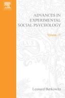 Cover of: Advances in Experimental Social Psychology by Leonard Berkowitz