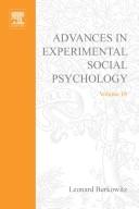 Cover of: Advances in Experimental Social Psychology by Leonard Berkowitz