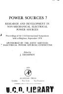 Cover of: Power Sources by J Thompson