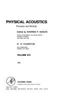 Cover of: Physical acoustics | 