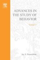 Cover of: Advances in the Study of Behaviour by Jay S. Rosenblatt