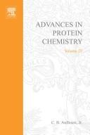 Cover of: Advances in Protein Chemistry by C. B. Et Al Anfinsen