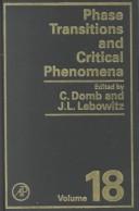 Cover of: Phase Transitions and Critical Phenomena