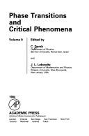 Cover of: Phase Transitions and Critical Phenomena by Cyril Domb, Cyril Domb