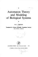Cover of: Automaton Theory and Modelling of Biological Systems (Mathematics in Science & Engineering)