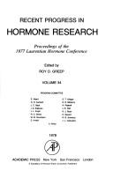 Cover of: Recent Progress in Hormone Research
