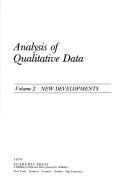 Cover of: Analysis of Qualitative Data: New Developments (The Analysis of Qualitative Data Series)