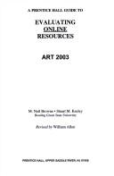 Cover of: evaluating online resources (A Prentice Hall Guide To, Art 2003)
