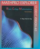 Cover of: Mathpro Explorer Student Version 4.0 Basic College Mathematics by K. Elayn Martin-Gay