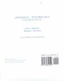 Cover of: Abnormal Psychology: The Problem of Maladaptive Behavior