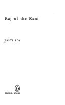 Cover of: Raj of the Rani by Tapti Roy