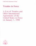 Treaties in force by United States. Department of State. Office of the Legal Adviser.