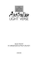 Cover of: The Oxford book of Australian light verse