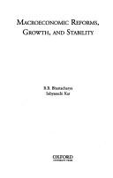 Cover of: Macroeconomic Reforms, Growth, and Stability by Bhattacharya, Sabayasachi Kar