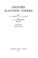 Cover of: Oxford Slavonic Papers, New Series: Volume XXVIII (Oxford Slavonic Papers New Series)