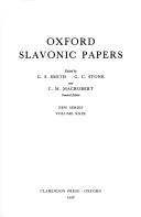 Cover of: Oxford Slavonic Papers: New Series: Volume XXIX (Oxford Slavonic Papers New Series)