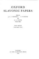 Cover of: Oxford Slavonic Papers: Volume 17 (Oxford Slavonic Papers New Series)