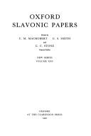 Cover of: Oxford Slavonic Papers, New Series: Volume XXV (Oxford Slavonic Papers New Series)