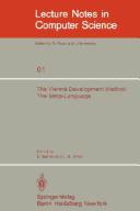 Cover of: The Vienna Development Method: The Meta-Language (Lecture Notes in Computer Science Number 61)