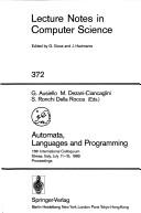 Cover of: Automata, Languages, and Programming by G. Ausiello, M. Dezani-Ciancaglini