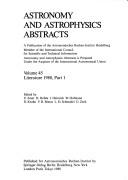 Cover of: Astronomy and Astrophysics Abstracts: Literature, 1988, Part 1 (Astronomy and Astrophysics Abstracts)