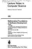 Cover of: Mathematical Foundations of Software Development