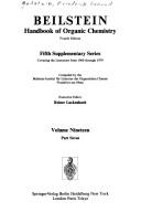 Cover of: Beilstein Handbook of Organic Chemistry, Fourth Edition / Beilsteins Handbuch Der Organischen Chemie, 4. Auflage Supplement 5 Fifth Supplementary Seri | 