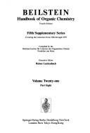 Cover of: Beilstein Handbook of Organic Chemistry/Beilsteins Handbuch Der Organischen Chemie (Beilsteins Handbuch Der Organi) by 