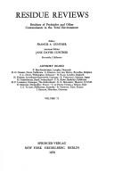 Cover of: Reviews of Environmental Contamination and Toxicology, Vol. 71: Residue Reviews