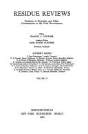 Cover of: Reviews of Environmental Contamination and Toxicology, Vol. 73: Residue Reviews (Residue Reviews)