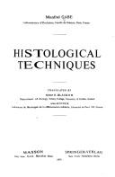 Cover of: Histological Techniques