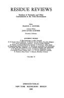 Cover of: Reviews of Environmental Contamination and Toxicology, Vol. 75: Residue Reviews