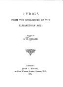 Cover of: Collections of Lyrics & Poems: Sixteenth & Seventeenth Centuries