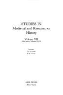 Cover of: Studies in Medieval and Renaissance History (Studies in Medieval and Renaissance History New Series)