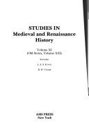 Cover of: Studies in Medieval and Renaissance History