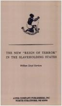 Cover of: New Reign of Terror in the Slaveholding States, for 1859-1860