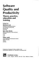 Cover of: Software Quality and Productivity - Theory, practice, education and training