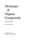 Cover of: Dictionary Organic Compounds, Fifth Edition, Supplement 6 (Dictionary of Organic Compounds Supplement)